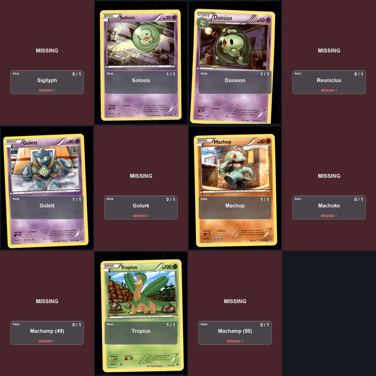 Pokemon TCG Plasma Blast C/UC/R Standard Set 46 Cards
