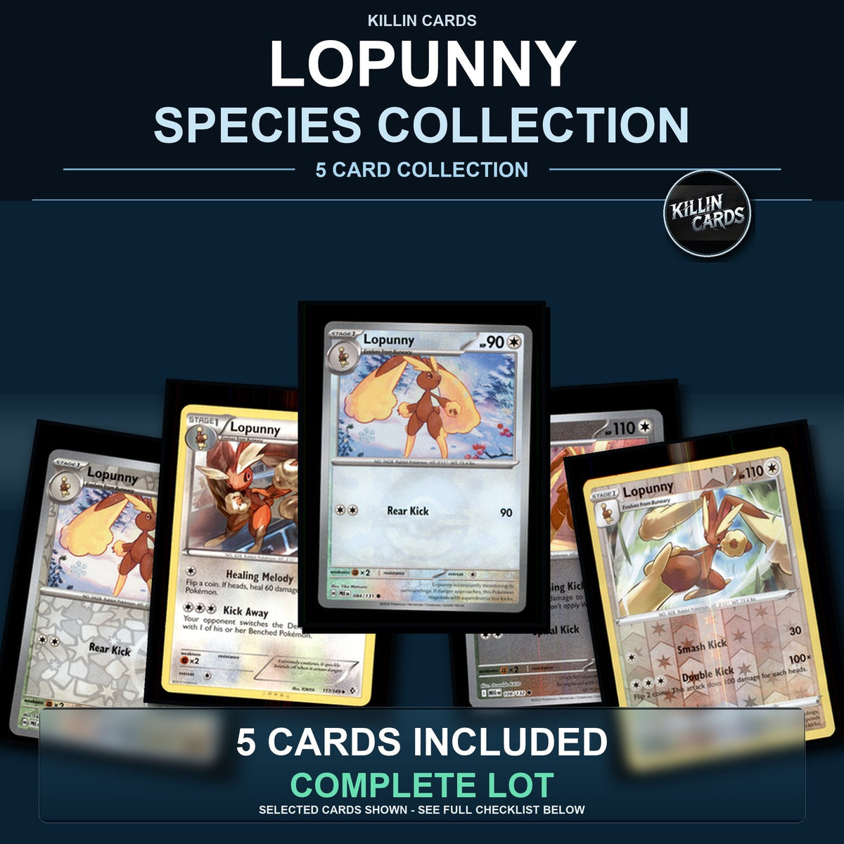 Pokemon TCG Lopunny Species Collection 5 Different Cards