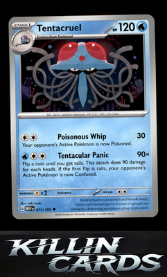 Tentacruel 073/165 Pokemon Uncommon SV: Scarlet & Violet 151 Card NM
