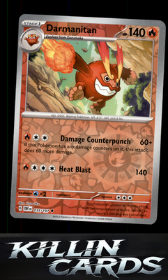Reverse Holofoil Darmanitan 035/197 Pokemon Uncommon SV03: Obsidian Flames Card