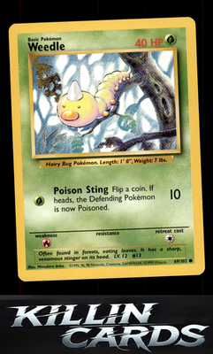 Weedle 069/102 Pokemon Common Base Set Card LP
