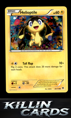Helioptile (28) 28/119 Pokemon Common XY - Phantom Forces Card LP