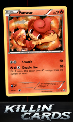 Pansear 19/135 Pokemon Common Plasma Storm Card LP