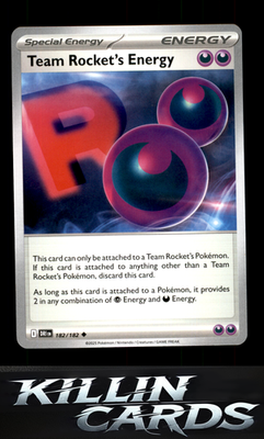 Team Rocket's Energy 182/182 Pokemon Uncommon SV10: Destined Rivals Card NM
