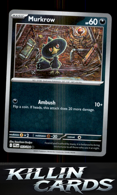 Reverse Holofoil Murkrow 057/094 Pokemon Common ME02: Phantasmal Flames Card NM