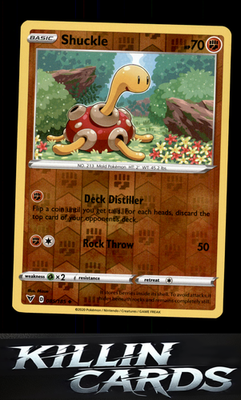 Reverse Holofoil Shuckle 085/185 Pokemon Uncommon SWSH04: Vivid Voltage Card NM