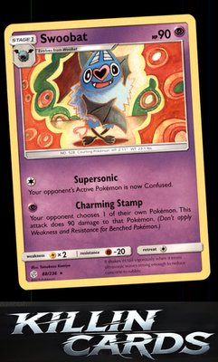 Swoobat 88/236 Pokemon Rare SM - Cosmic Eclipse Card NM