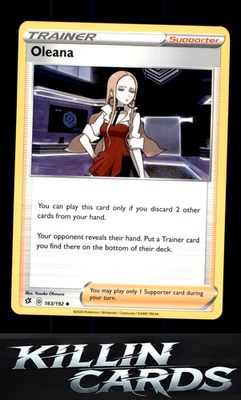 Oleana 163/192 Pokemon Uncommon SWSH02: Rebel Clash Card NM