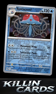 Reverse Holofoil Tentacruel 073/165 Pokemon Uncommon SV: Scarlet & Violet 151 Ca