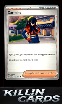 Carmine 103/131 Pokemon Uncommon SV: Prismatic Evolutions Card NM