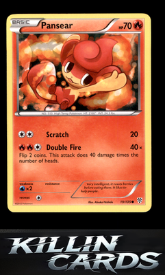 Pansear 19/135 Pokemon Common Plasma Storm Card LP