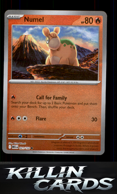 Reverse Holofoil Numel 021/132 Pokemon Common ME01: Mega Evolution Card NM