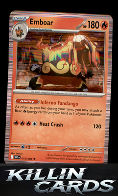 Emboar 013/086 Pokemon Rare SV: White Flare Card NM