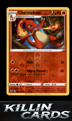 Reverse Holofoil Charmeleon 024/185 Pokemon Uncommon SWSH04: Vivid Voltage Card