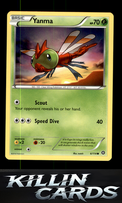 Yanma 6/114 Pokemon Common XY - Steam Siege Card NM