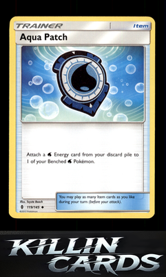 Aqua Patch 119/145 Pokemon Uncommon SM - Guardians Rising Card LP