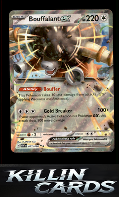 Bouffalant ex 077/086 Pokemon Double Rare SV: White Flare Card NM