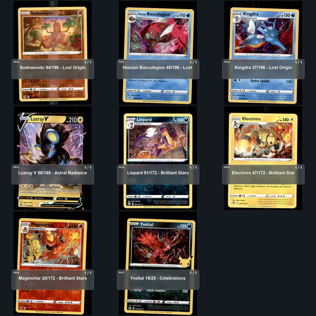 Pokemon TCG AKIRA EGAWA Artist Collection 25 Cards Lot