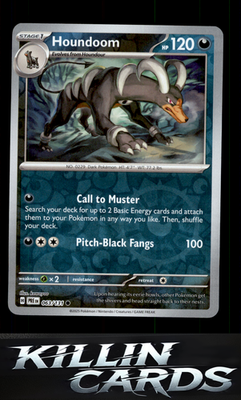 Reverse Holofoil Houndoom 063/131 Pokemon Common SV: Prismatic Evolutions Card N