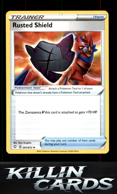 Rusted Shield 061/072 Pokemon Uncommon Shining Fates Card NM