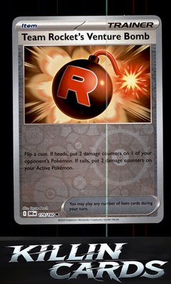 Reverse Holofoil Team Rocket's Venture Bomb 179/182 Pokemon Uncommon SV10: Desti