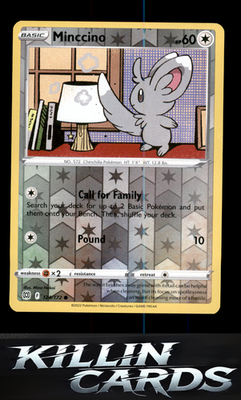 Minccino 124/172 Pokemon Common SWSH09: Brilliant Stars Card NM