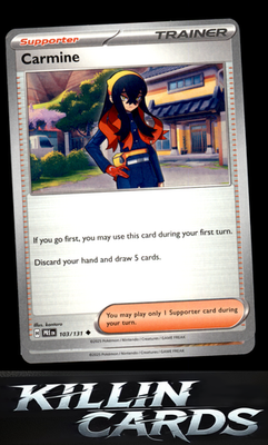 Carmine 103/131 Pokemon Uncommon SV: Prismatic Evolutions Card NM