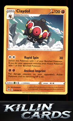 Claydol 145/264 Pokemon Rare SWSH08: Fusion Strike Card NM