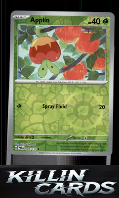 Reverse Holofoil Applin 009/131 Pokemon Common SV: Prismatic Evolutions Card NM