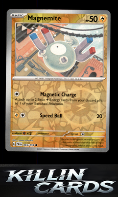 Reverse Holofoil Magnemite 065/193 Pokemon Common SV02: Paldea Evolved Card NM