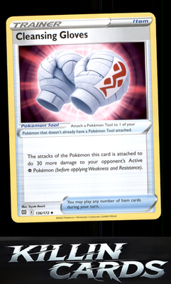Cleansing Gloves 136/172 Pokemon Uncommon SWSH09: Brilliant Stars Card NM