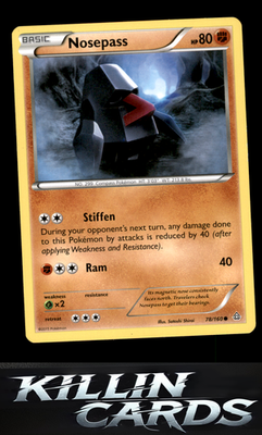 Nosepass 78/160 Pokemon Common XY - Primal Clash Card LP