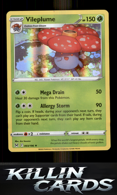 Vileplume 003/196 Pokemon Holo Rare SWSH11: Lost Origin Card NM