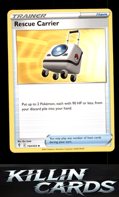 Rescue Carrier 154/203 Pokemon Uncommon SWSH07: Evolving Skies Card NM