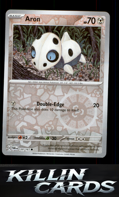 Reverse Holofoil Aron 120/167 Pokemon Common SV06: Twilight Masquerade Card NM