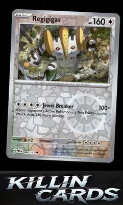Reverse Holofoil Regigigas 086/131 Pokemon Uncommon SV: Prismatic Evolutions Car