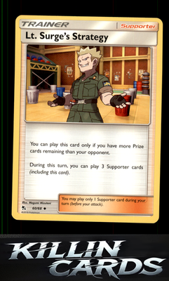 Lt. Surge's Strategy 60/68 Pokemon Uncommon Hidden Fates Card LP