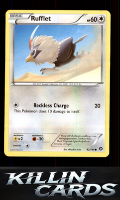 Rufflet 92/114 Pokemon Common XY - Steam Siege Card LP