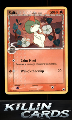Ralts (Delta Species) 61/101 Pokemon Common Dragon Frontiers Card DM
