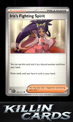 Iris's Fighting Spirit - 190/217 190/217 Pokemon Uncommon ME: Ascended Heroes Ca