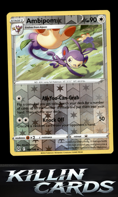 Reverse Holofoil Ambipom 145/196 Pokemon Uncommon SWSH11: Lost Origin Card NM