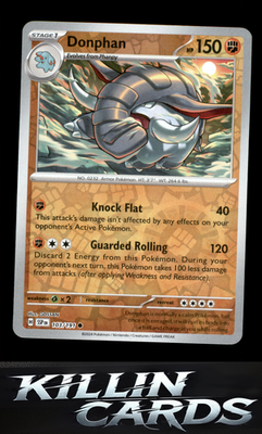 Reverse Holofoil Donphan 103/191 Pokemon Common SV08: Surging Sparks Card NM