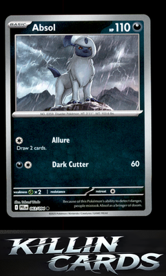 Reverse Holofoil Absol 063/094 Pokemon Common ME02: Phantasmal Flames Card NM