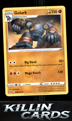 Golurk 083/172 Pokemon Rare SWSH09: Brilliant Stars Card NM