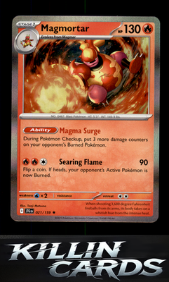 Magmortar 021/159 Pokemon Rare SV09: Journey Together Card NM