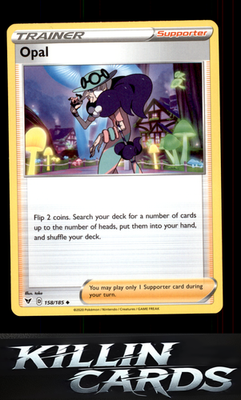 Opal 158/185 Pokemon Uncommon SWSH04: Vivid Voltage Card NM