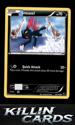 Sneasel 65/116 Pokemon Common Plasma Freeze Card LP