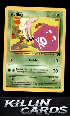 Koffing 58/82 Pokemon Common Team Rocket Card LP