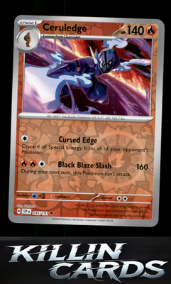 Reverse Holofoil Ceruledge - 035/191 035/191 Pokemon Uncommon SV08: Surging Spar