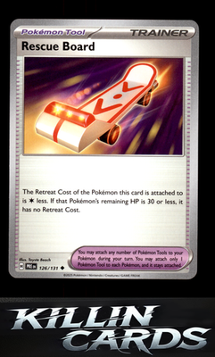 Rescue Board 126/131 Pokemon Uncommon SV: Prismatic Evolutions Card NM